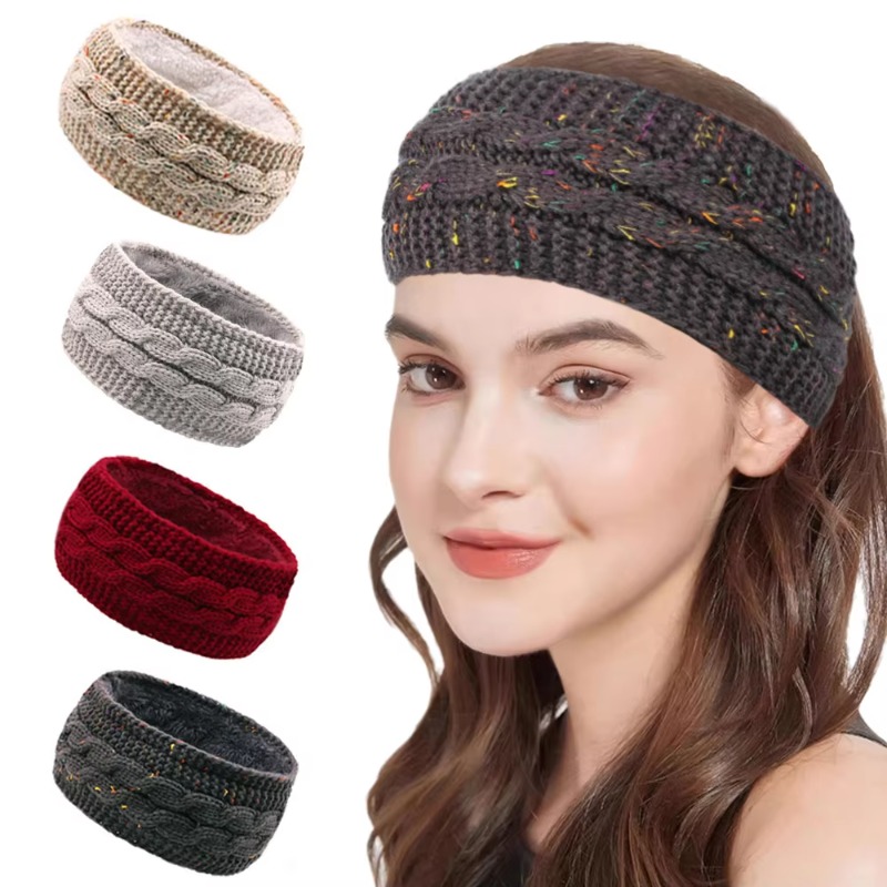 Fleece Ear Warmer Band - Faixa de Cabelo Feminina de Inverno