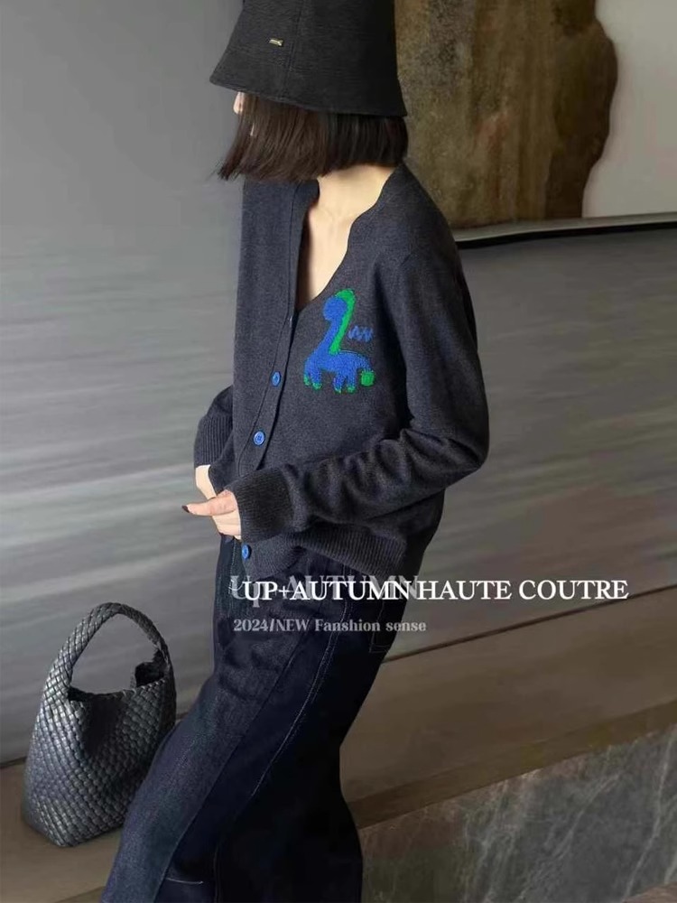 Wool Coat Peacoat - Estação europeia com decote em v