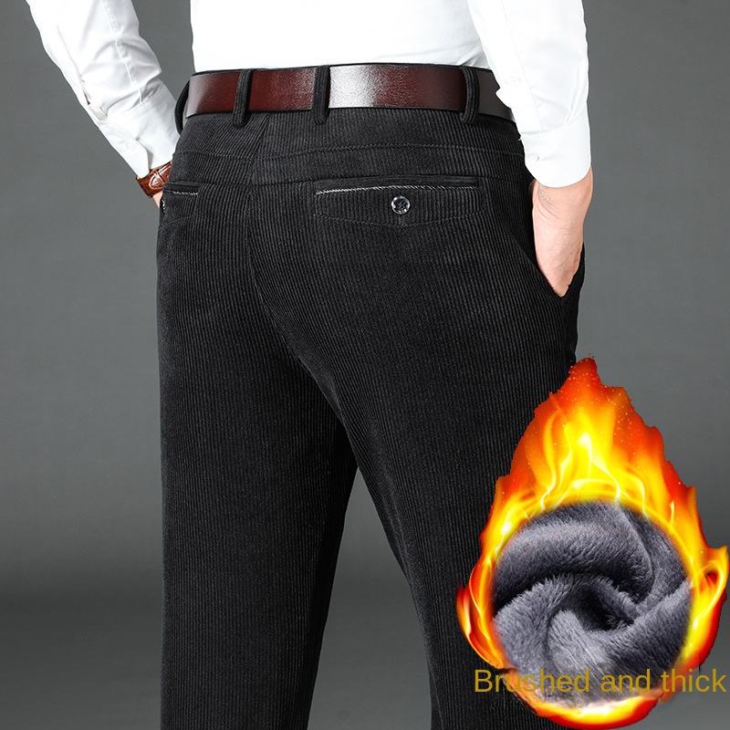 Calças masculinas de veludo de - Corduroy Pant Warm avaliação e preço