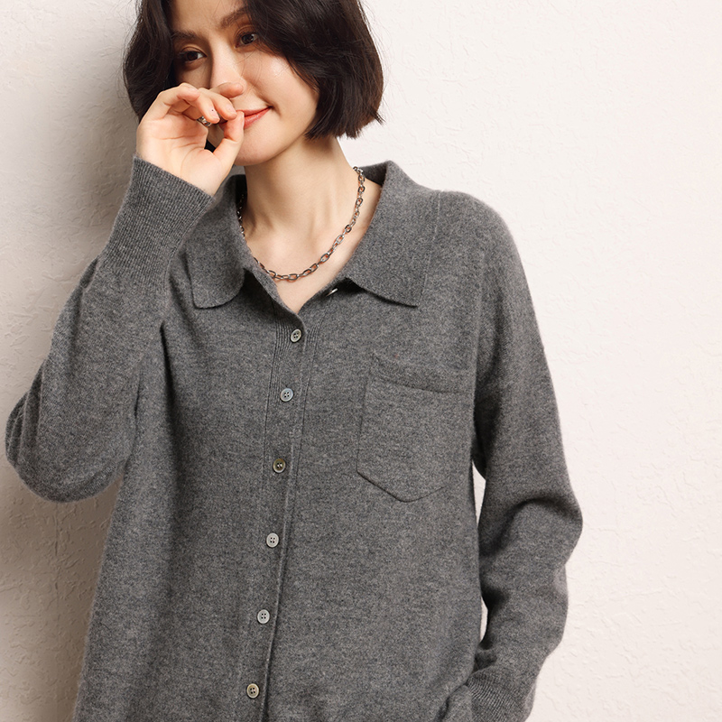 Outono cardigan feminino 100%  - Wool Coat Peacoat avaliação e preço