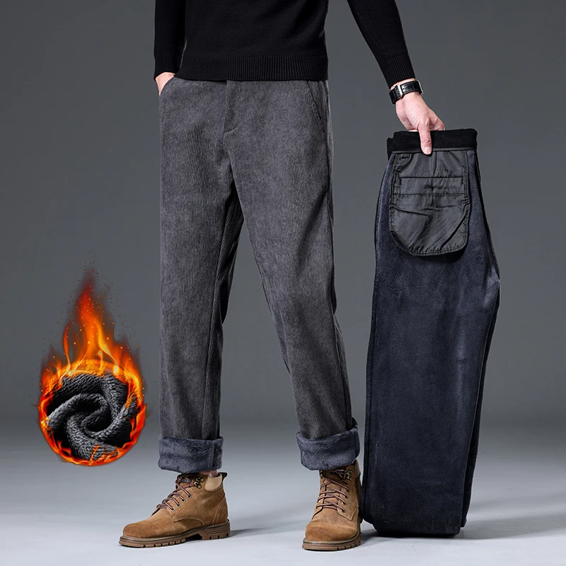 Calças de veludo cotelê com fo - Corduroy Pant Warm avaliação e preço