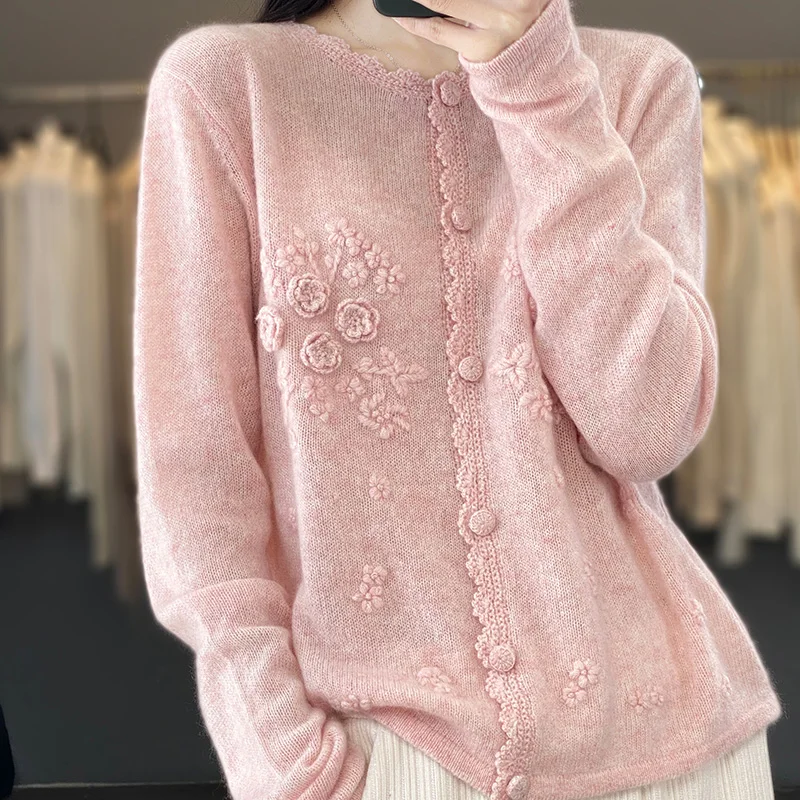Cardigan feminino 100% caxemir - Wool Coat Peacoat avaliação e preço