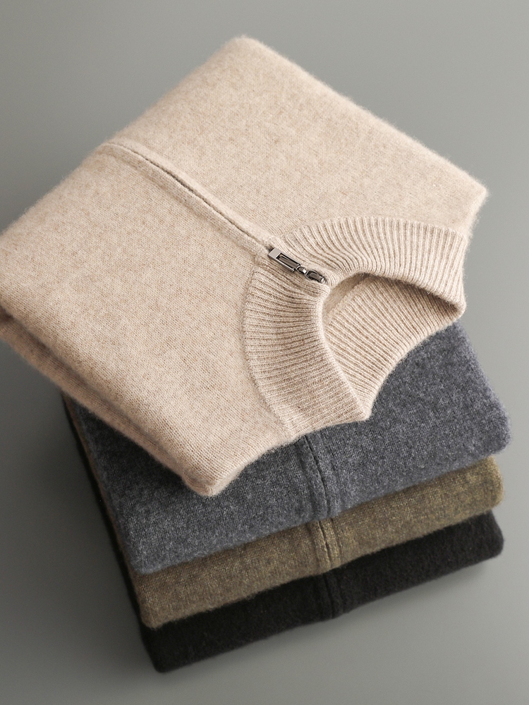 100% Merino Wool Men's Knitwea - Wool Coat Peacoat avaliação e preço