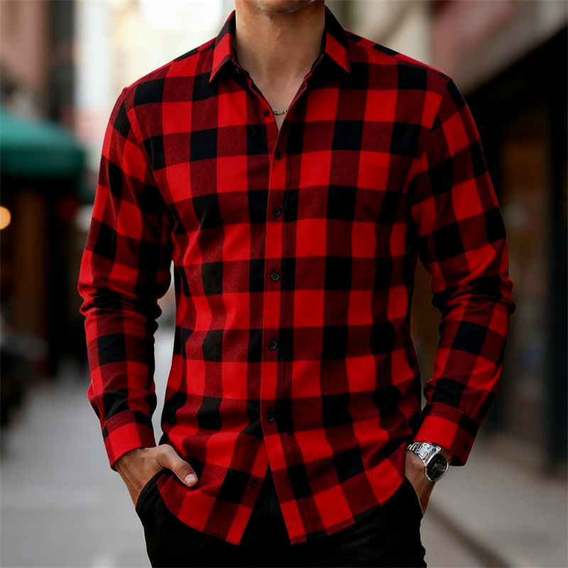 Camisa Clássica Masculina em X - Flannel Shirt Lined avaliação e preço