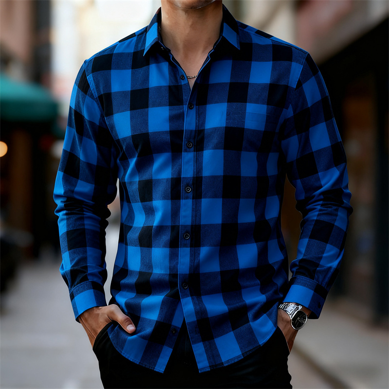 Camisa Clássica Masculina em X - Flannel Shirt Lined avaliação e preço